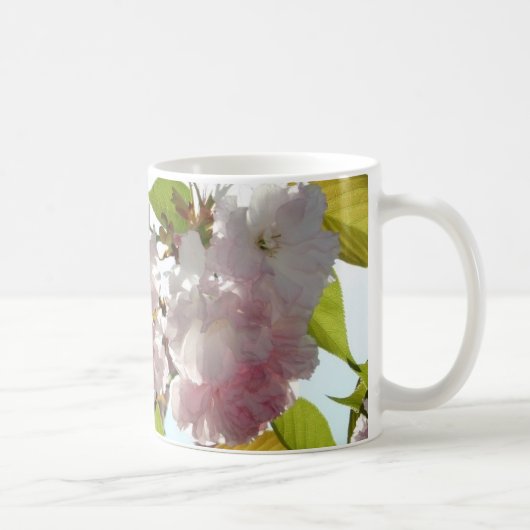 Rosa Frühlings-Blumen-Tasse Kaffeetasse (Rechts)