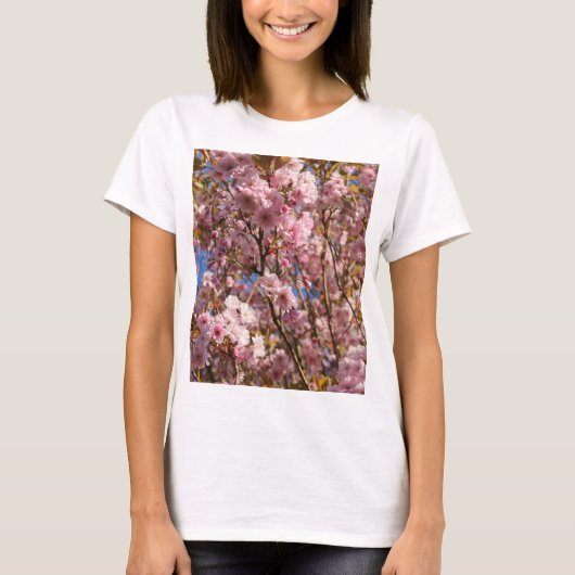 Rosa Frühlings-Kirschblüte T-Shirt (Vorderseite)