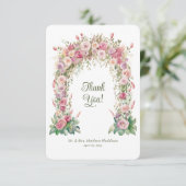 Rosa Frühlingsarsch Dankeskarte (Stehend Vorderseite)