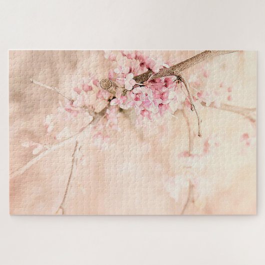 Rosa Frühlingsbaum-Blume Puzzle (Horizontal)
