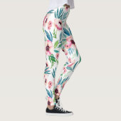 Rosa Frühlingsblumen Leggings (Rechts)