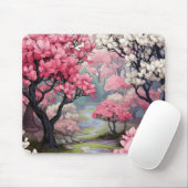 Rosa Frühlingsblumen Mousepad (Mit Mouse)