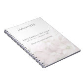 Rosa Frühlingsblumen verblassen Gedenkstätte Notizblock (Rechte Seite)