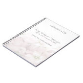 Rosa Frühlingsblumen verblassen Gedenkstätte Notizblock (Linke Seite)