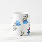 Rosa Frühlingsblumen Wasserfarben Botanisch Kaffeetasse (Mittel)