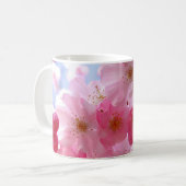Rosa Frühlingsblüte Kaffeetasse (Vorderseite Links)