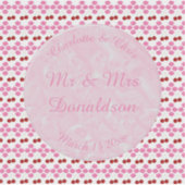 Rosa Frühlingsblüte und Kirschen Aufkleber (Vorderseite)