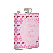 Rosa Frühlingsblüte und Kirschen Flachmann (Rechts)