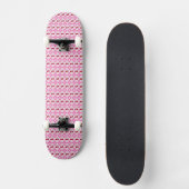 Rosa Frühlingsblüte und Kirschen Gemustert Skateboard (Vorderseite)