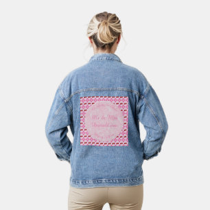 Rosa Frühlingsblüte und Kirschen Jeansjacke