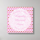 Rosa Frühlingsblüte und Kirschen Leinwanddruck (Vorderseite)