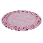 Rosa Frühlingsblüte und Kirschen Schneidebrett (Ecke)