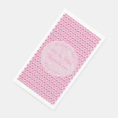 Rosa Frühlingsblüte und Kirschen Serviette (Ecke)