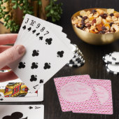 Rosa Frühlingsblüte und Kirschen Spielkarten (In Situ)