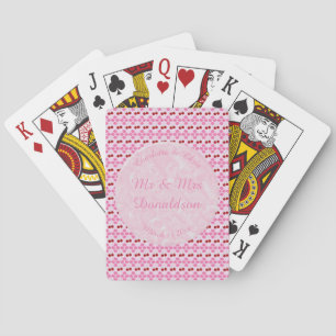 Rosa Frühlingsblüte und Kirschen Spielkarten