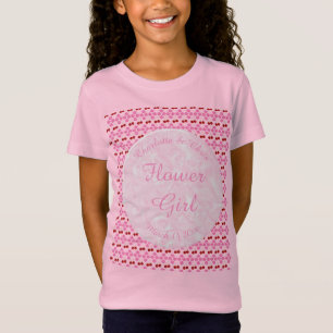 Rosa Frühlingsblüte und Kirschen T-Shirt
