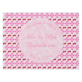 Rosa Frühlingsblüte und Kirschen Tischdecke (Vorderseite (Horizontal))