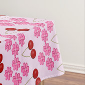 Rosa Frühlingsblüte und Kirschen Tischdecke (Beispiel)