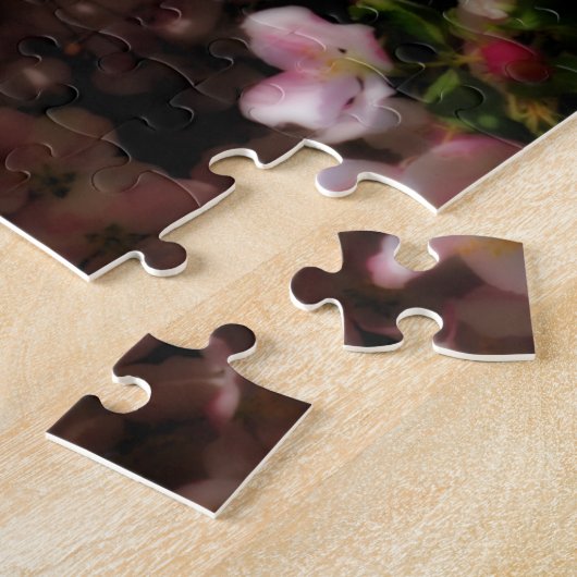 Rosa Frühlingsblüten Blauer Himmel Orton Effekt Puzzle (Seite)