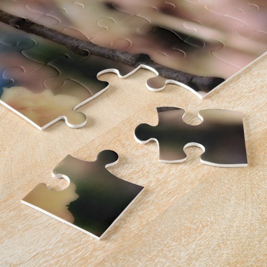 Rosa Frühlingsblüten Blume Orton-Effekt Puzzle (Seite)