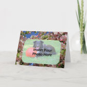 Rosa Frühlingsblüten Blumenrahmen Foto Karte (Vorderseite)