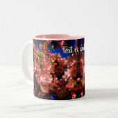 Rosa Frühlingsblüten Blütenkunst Personalisiert Zweifarbige Tasse (Vorderseite Links)
