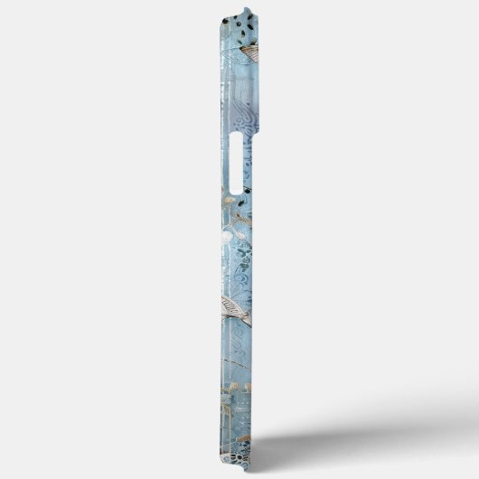 Rosa Frühlingsblüten Decoupage Shabby Chic Bird Case-Mate iPhone Hülle (Rückseite / Rechts)