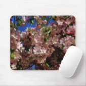 Rosa Frühlingsblüten florale Kunst Mousepad (Mit Mouse)