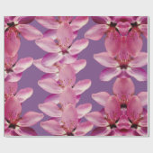 Rosa Frühlingsblüten Geschenkpapier (Flach)