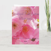 Rosa Frühlingsblüten Karte (Rückseite)