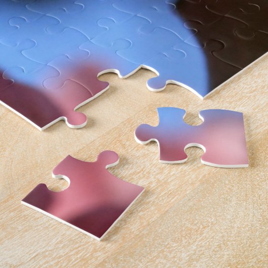 Rosa Frühlingsblüten mit blauem Himmel Puzzle (Seite)