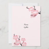 Rosa Frühlingsblüten mit Schmetterlingen (Rückseite)