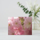Rosa Frühlingsblüten Postkarte (Stehend Vorderseite)