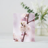 Rosa Frühlingsblüten Postkarte (Stehend Vorderseite)