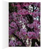 Rosa Frühlingsblütenbaum, Geburtstagskarte (Innen (Rechts))