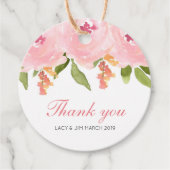 Rosa Frühlingsblütenmarke Geschenkanhänger (Vorderseite)