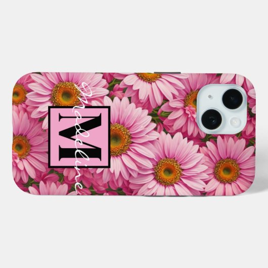 Rosa Frühlingsblütenrosa Gänse Retrosa Blume Case-Mate iPhone Hülle (Rückseite (Horizontal))