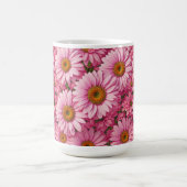 Rosa Frühlingsblütenrosa Gänse Retrosa Blume Kaffeetasse (Mittel)
