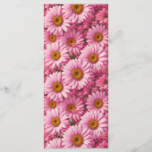 Rosa Frühlingsblütenrosa Gänse Retrosa Blume Menükarte (Rückseite)