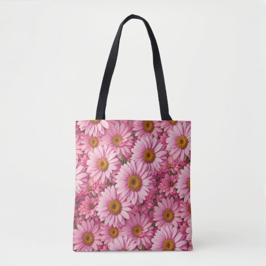 Rosa Frühlingsblütenrosa Gänse Retrosa Blume Tasche (Vorderseite)