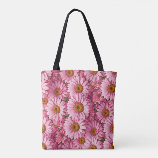 Rosa Frühlingsblütenrosa Gänse Retrosa Blume Tasche (Rückseite)