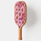 Rosa Frühlingsblütenrosa Gänse Rosa Blume Pickleball Schläger (Links)