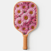 Rosa Frühlingsblütenrosa Gänse Rosa Blume Pickleball Schläger (Rückseite)