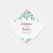 Rosa Frühlingserviere Blumenservietten Serviette (Ecke)