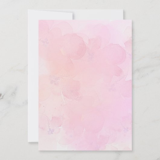 Rosa Frühlingshändler mit Blütenpracht 1. Geburtst Einladung (Rückseite)