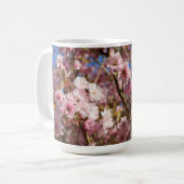Rosa Frühlingskirschblüte Kaffeetasse (Vorderseite Links)