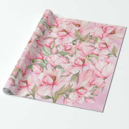 Rosa Frühlingsmagnolia-Blume Geschenkpapier