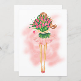 Rosa Frühlingsparty Einladung