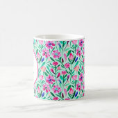 Rosa Frühlingsprofil Blumenmuster Kaffeetasse (Mittel)