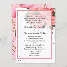 Rosa Frühlingssaison Rose Blumenzwiebeln Einladung